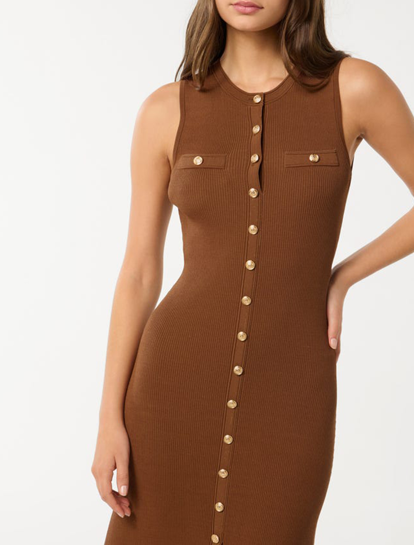 Button Through Knit Dress