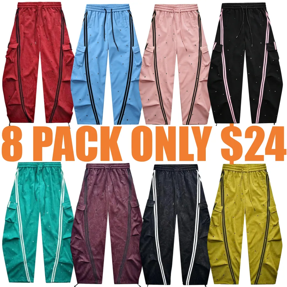 Women  Wide Leg Drawstring Joggers with Side Pockets