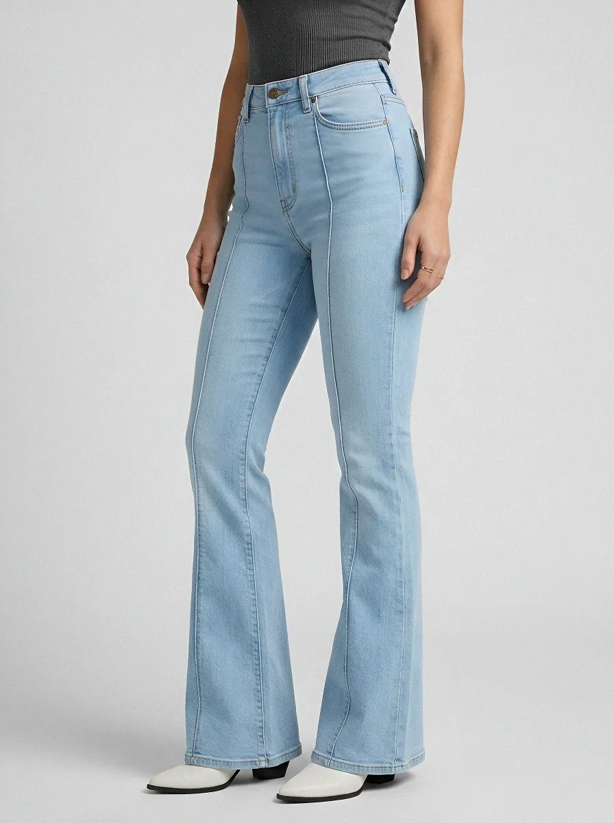 Easy-Wear High-Waist Women's High-Waist Stretch Flare Jeans