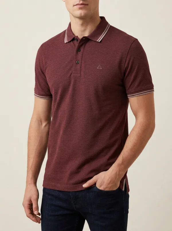 Women's Embroidered-Detail Geometric-Detail Polo Shirt