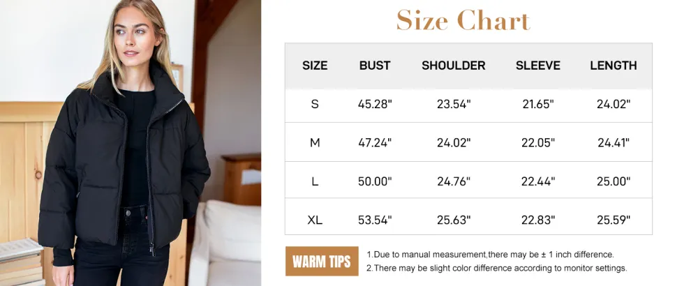 🧥 Winter Cropped Puffer Jacket for Women 2025 – Short, Warm & Effortlessly Stylish