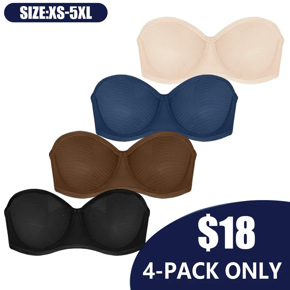 Women's Convertible Strapless Bra With Tummy Control
