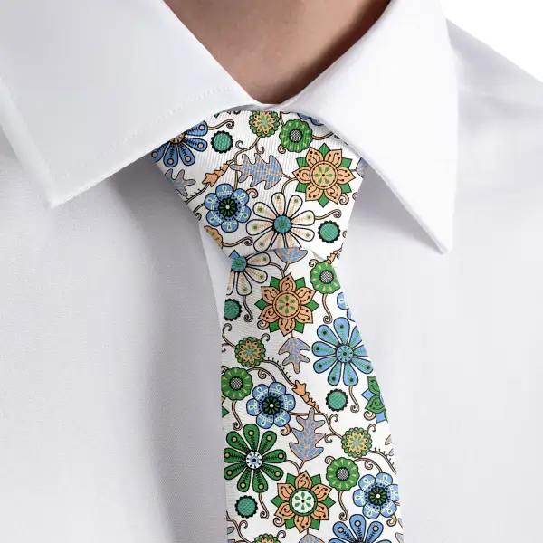 Elegant Floral Motif Necktie