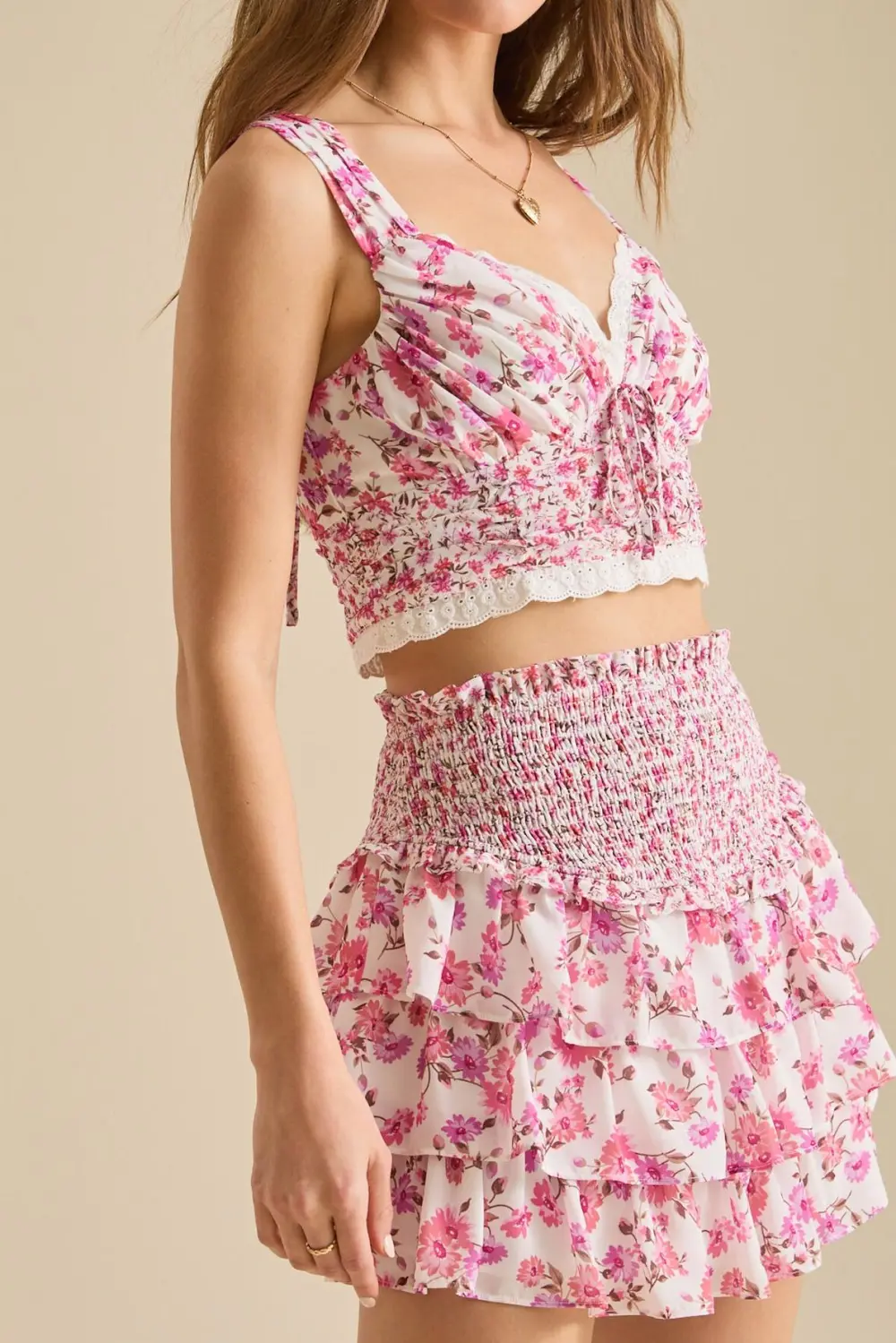 Pink Cropped Tank