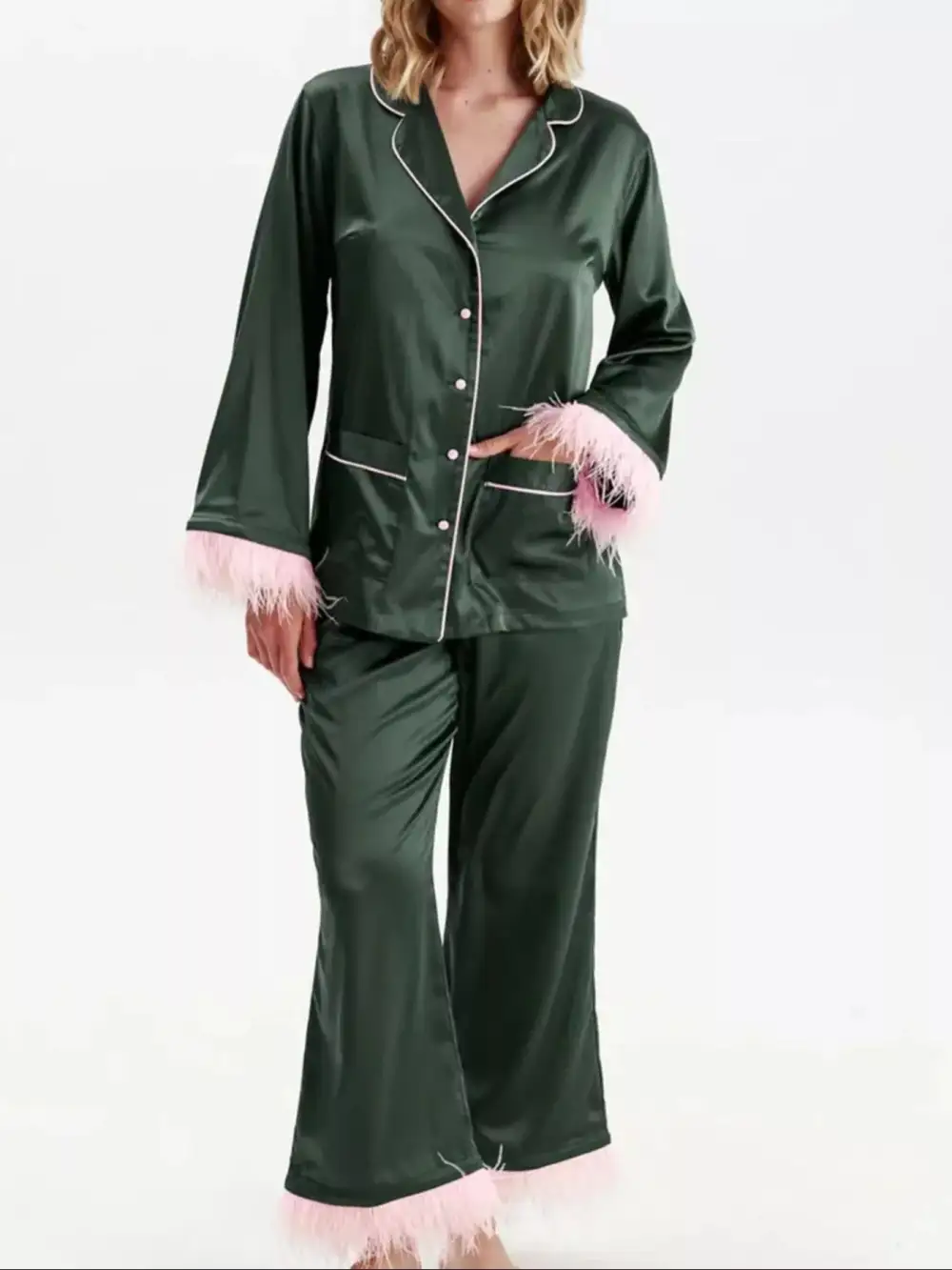 Tassel Cuffs Comfortable Everyday Pajama Set