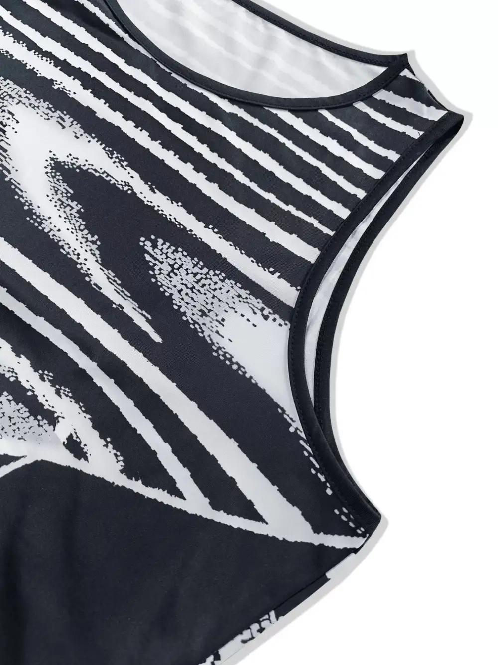 Abstract Print Sleeveless Maxi Dress