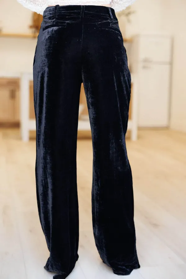 Straight-Leg Velvet Pants