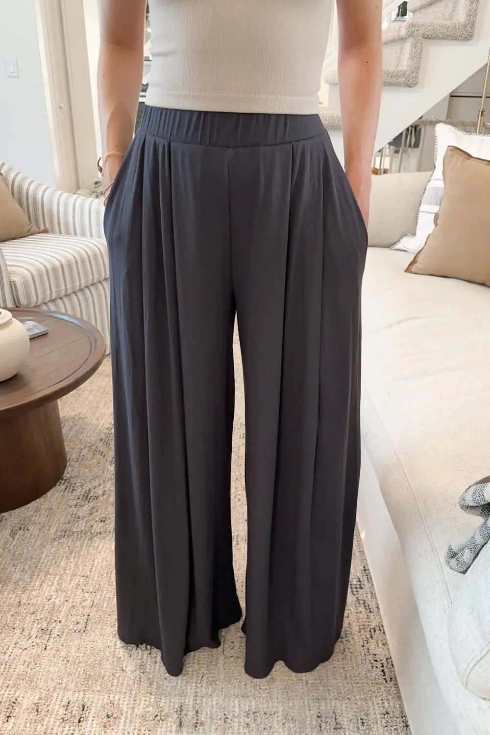 Ribbed Wide Leg Pants