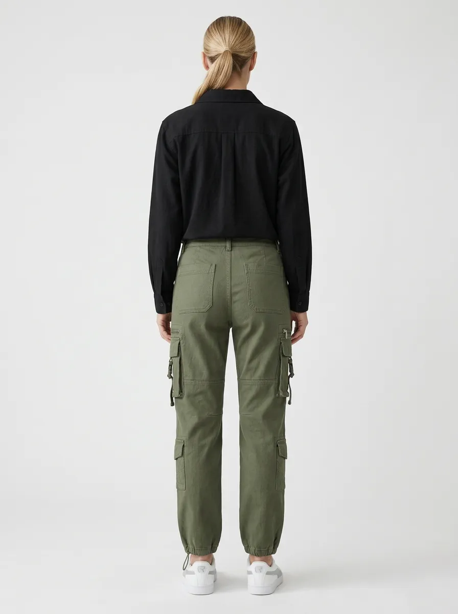 Flexible Utility Style Tactical Style Profile Women's Multi Pocket Cargo Pants