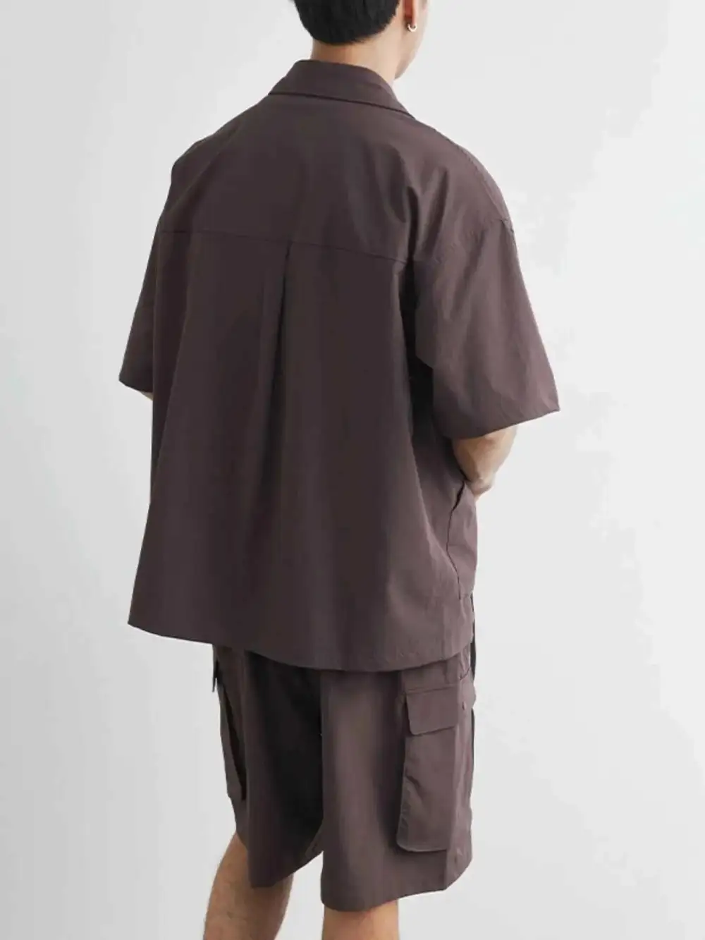 Relaxed Button Up Short Sleeve Shirt and Shorts Set