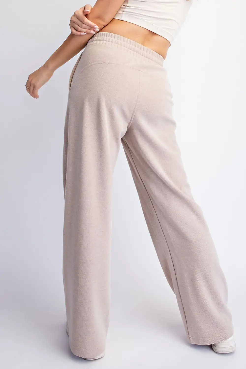 Rib Brush Straight Pants