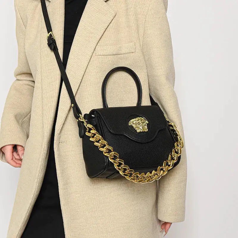 Refined Zip-Top Shoulder Bag