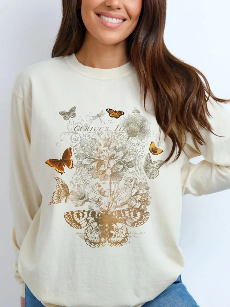 Vintage Butterfly Floral T-Shirt