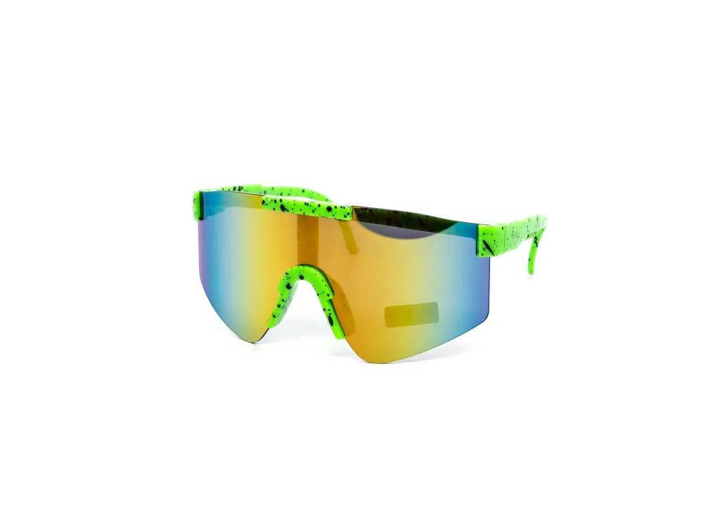 12-Pack Kids Oversized Sport Rimless Burnt Mirror Sunglasses