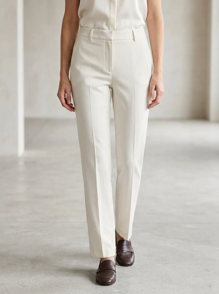 Daily Straight-Leg Casual Mid-Rise Straight Leg Trousers