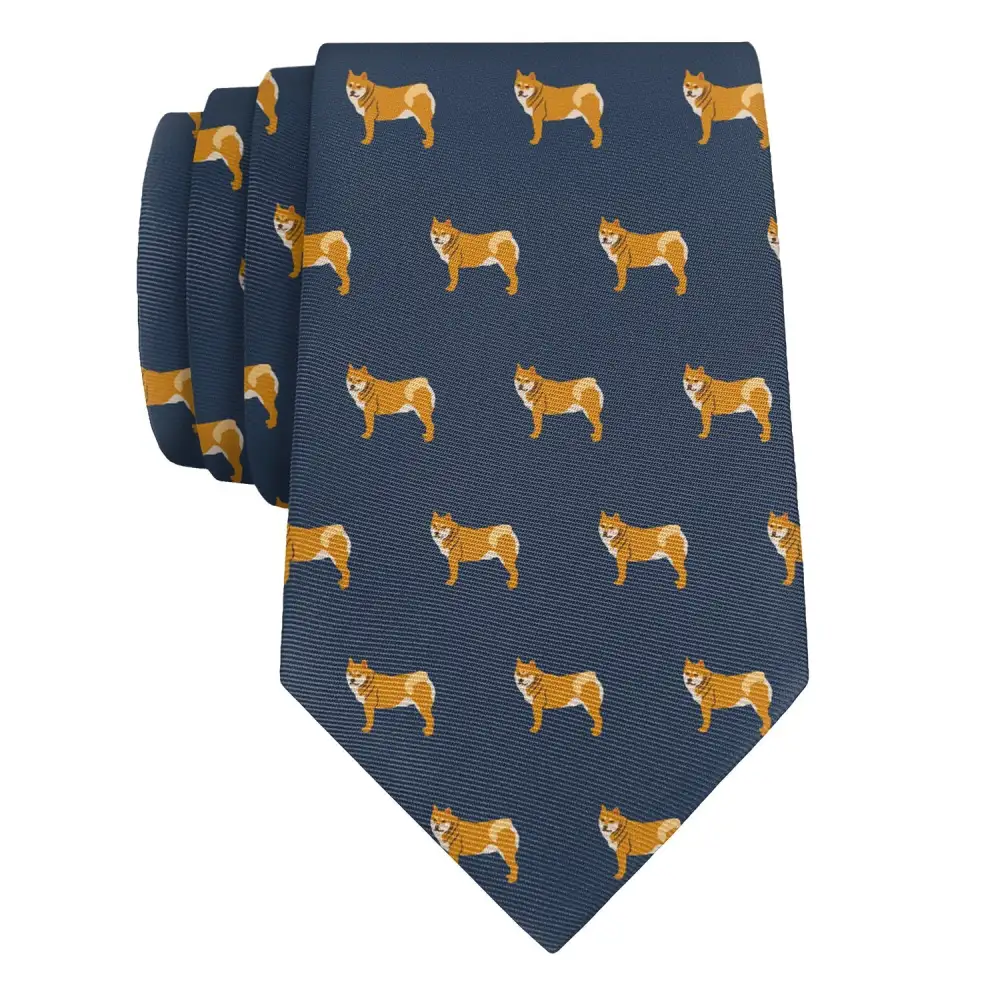 Shiba Dog Pattern Necktie
