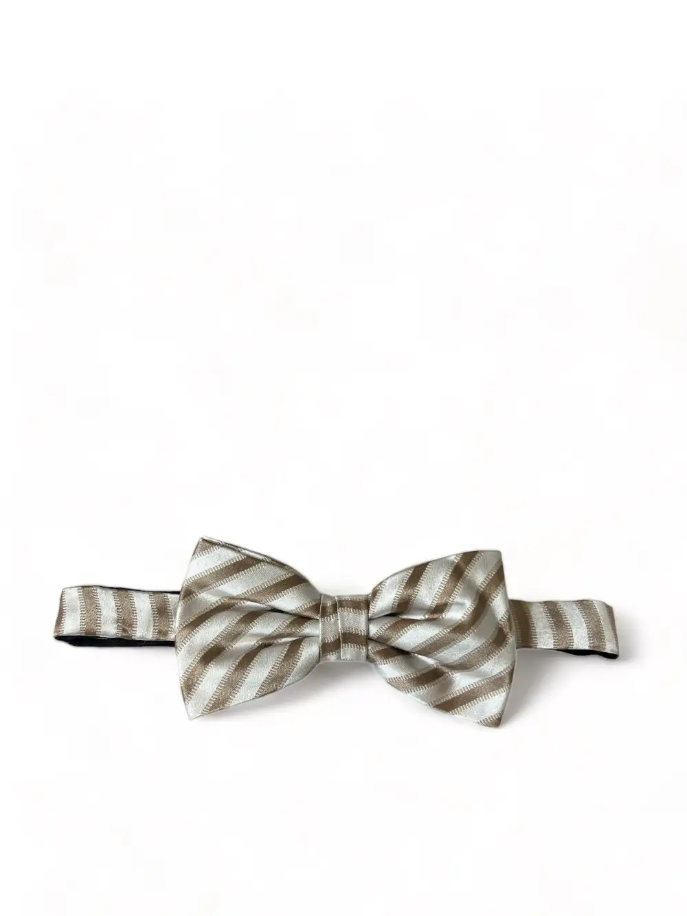 Sharp Striped Silk Bow Tie