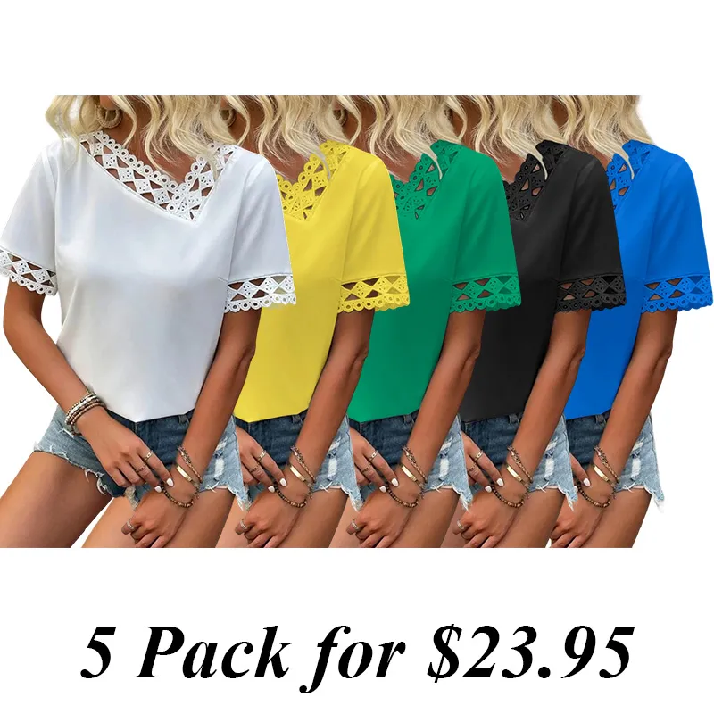 Elegant Lace Short Sleeve Top