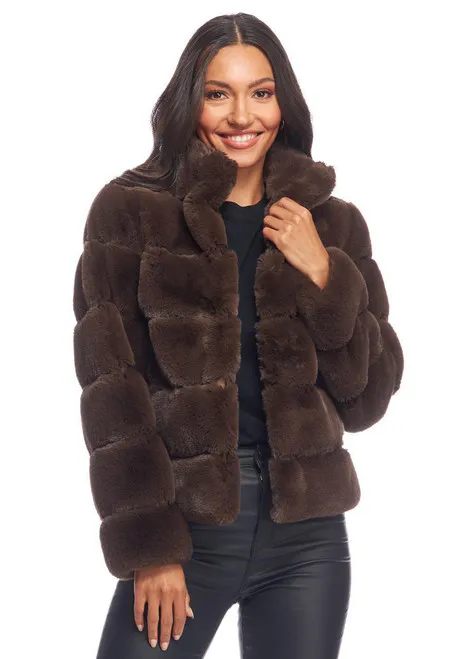 Chocolate Faux Fur Posh Jacket