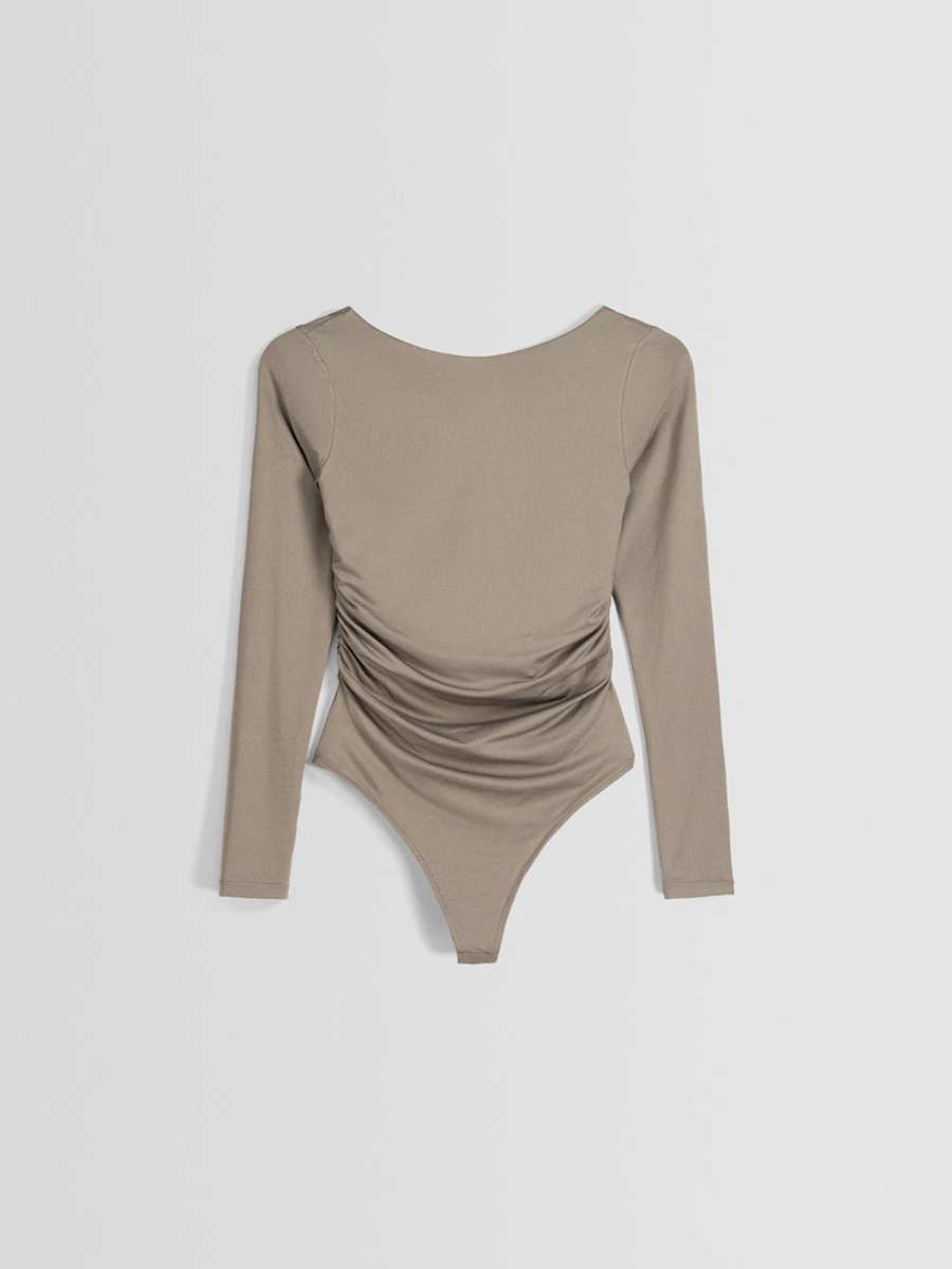 Long Sleeve Backless Bodysuit