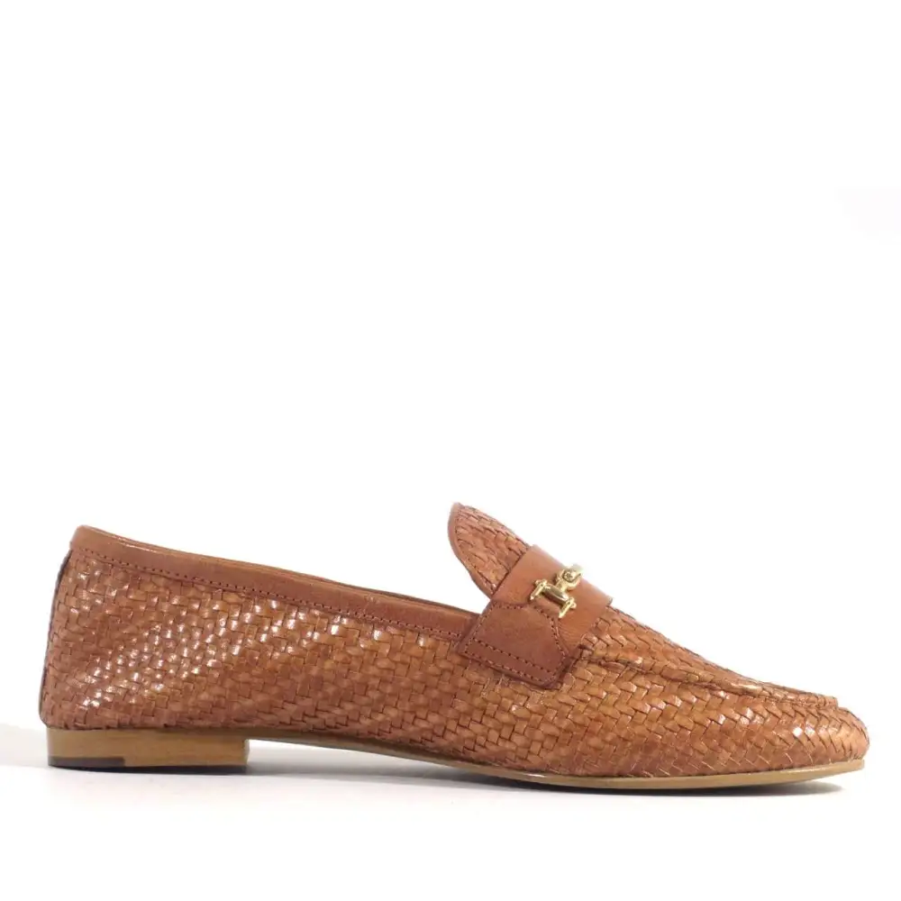 Airy Woven Leather Loafers