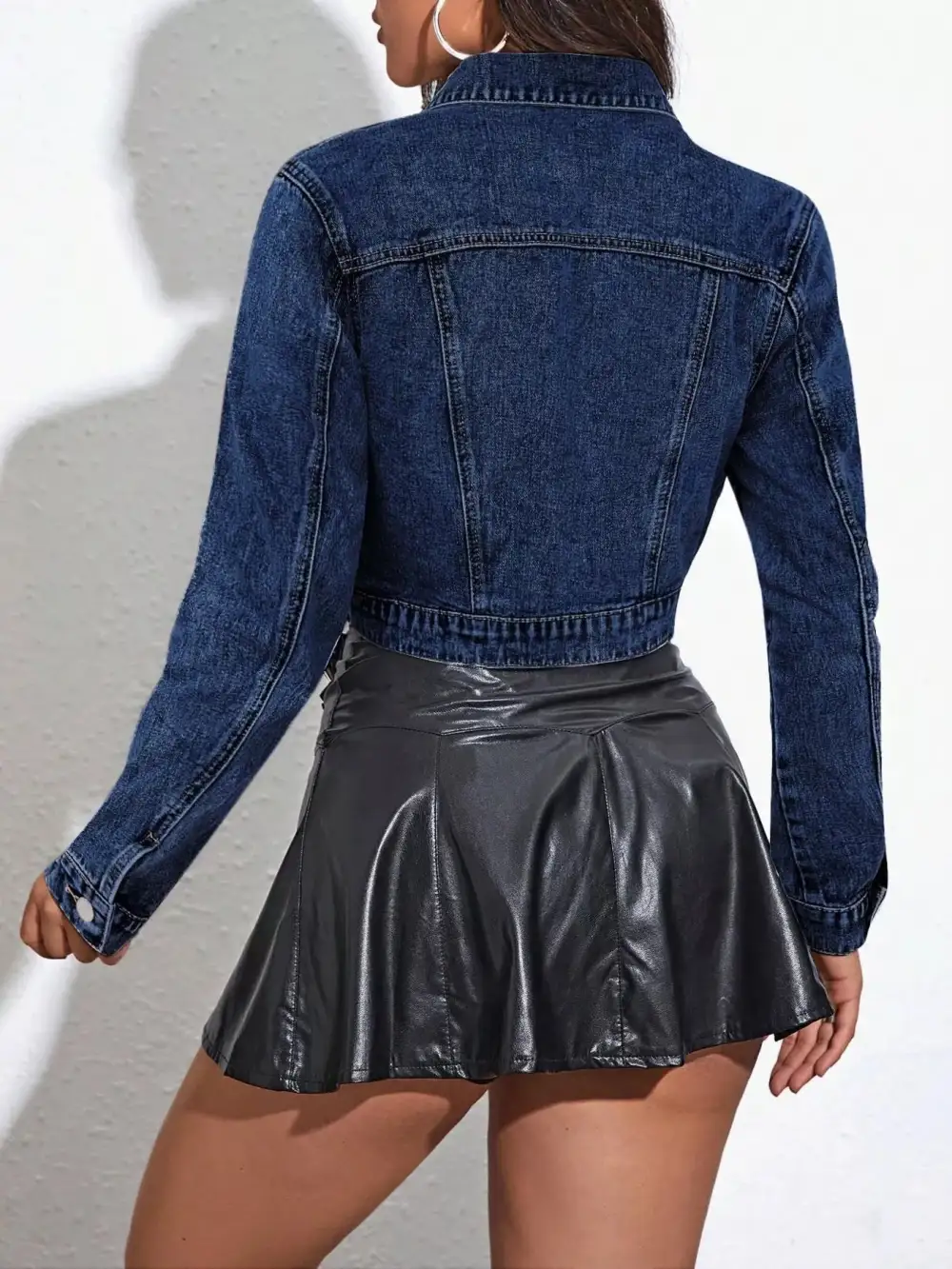 Cropped Button Up Jacket