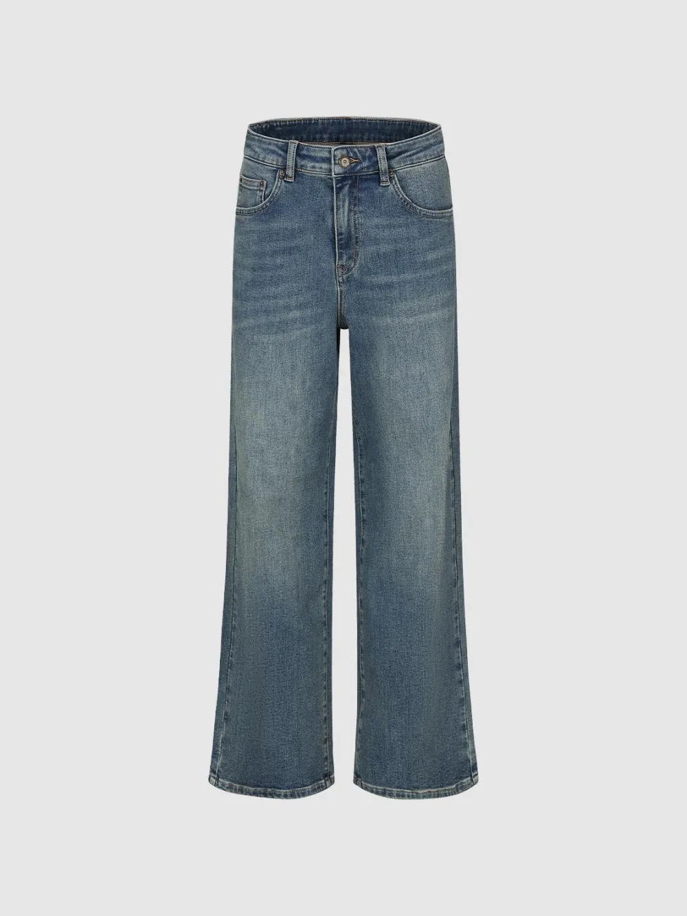 Ladies' Casual Style Loose Denim Wide-Leg Trousers