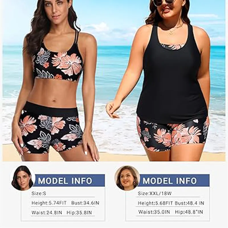 Women's three-piece vest swimsuit set