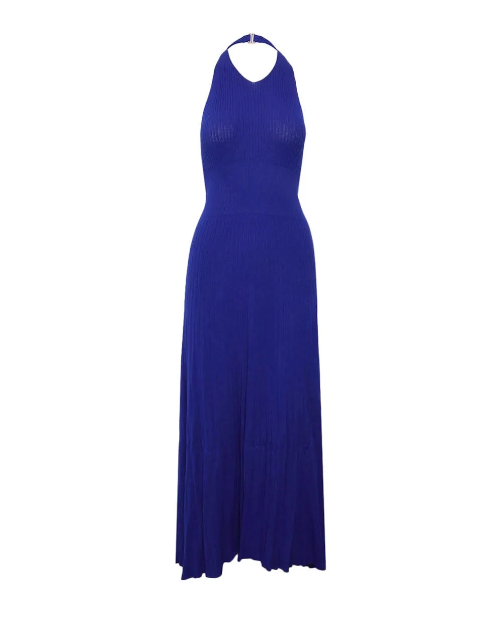 A-line Silhouette Halter Neck Knit Dress