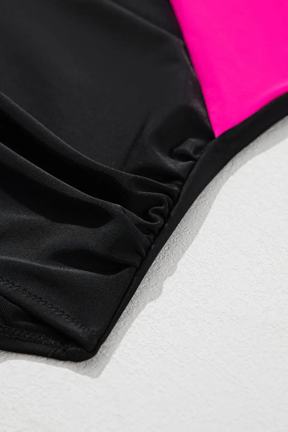 Crossover Blocked Pattern Panel Detail One Swimsuit