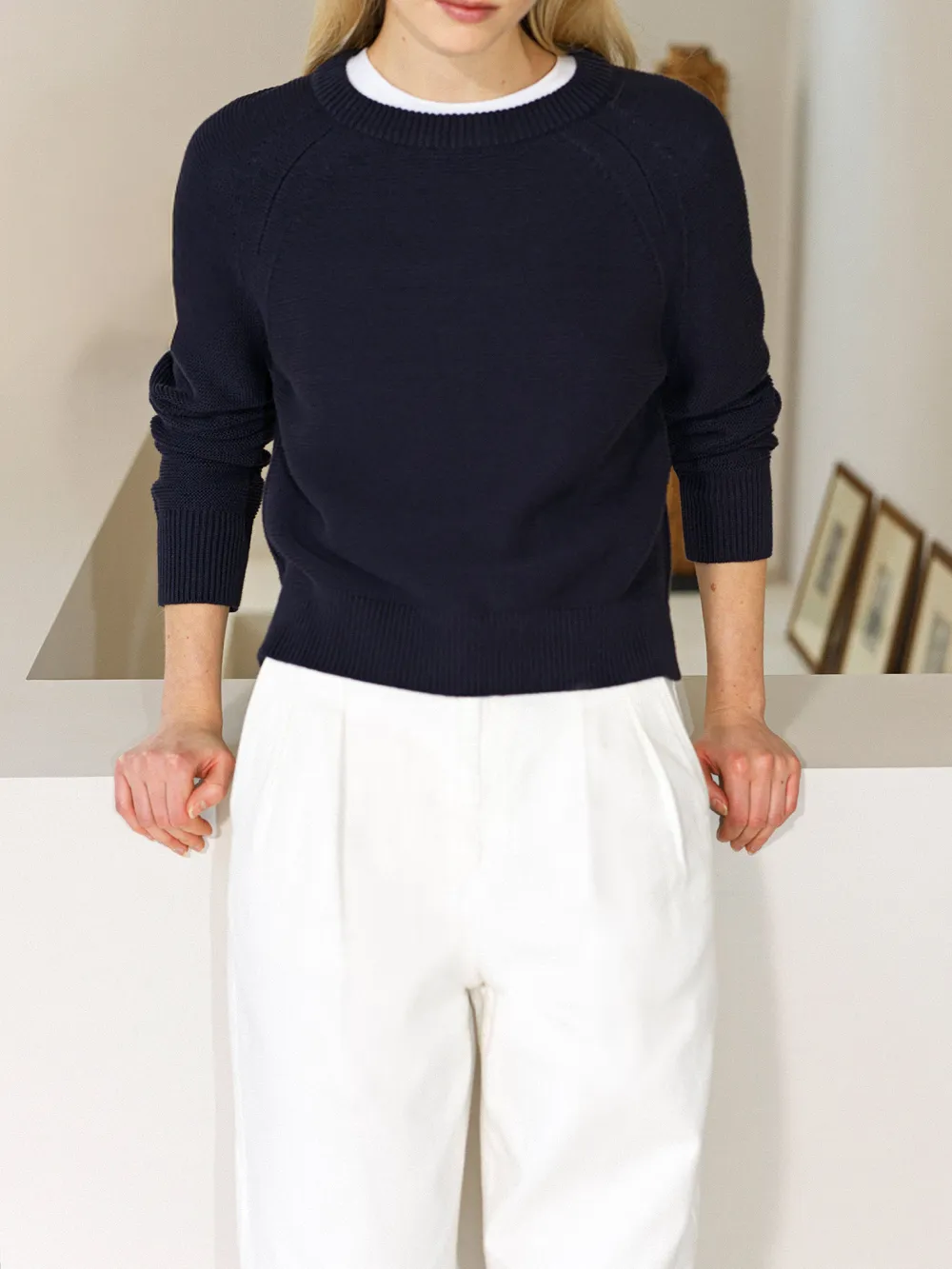 Simple And Versatile Round Neck Commuter Style Sweater