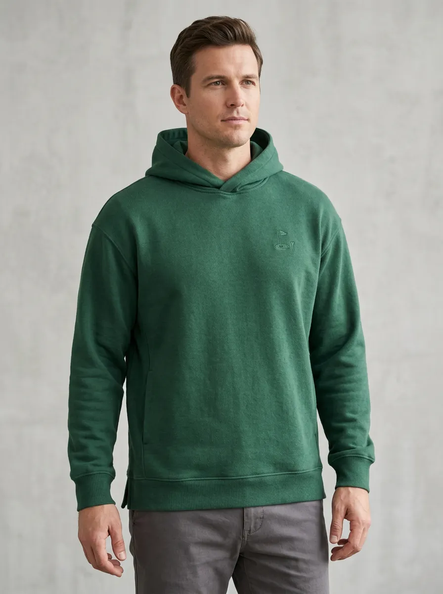Classic Flag-Motif Embroidered Golf Casual Hoodie