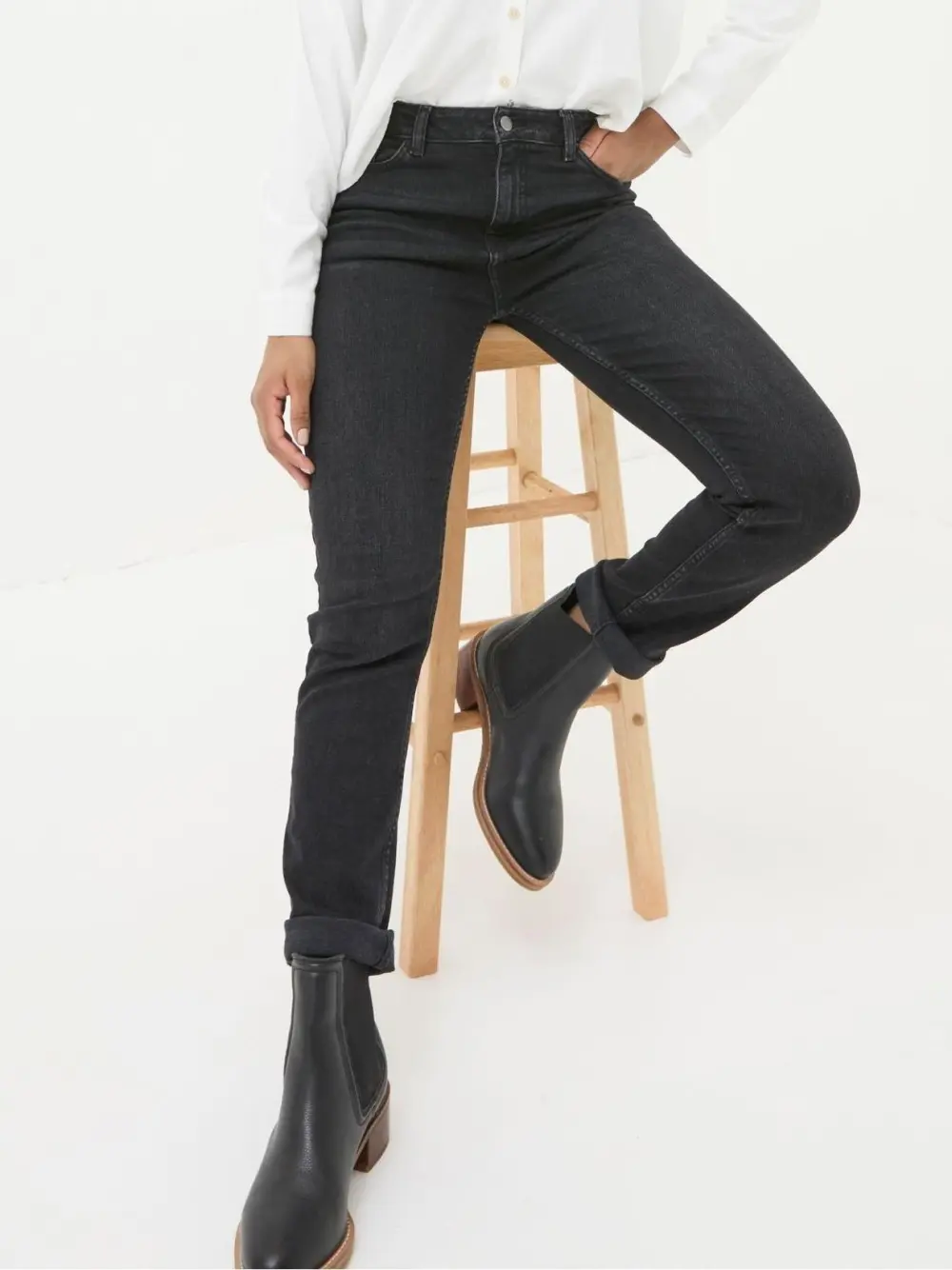 Washed Black Skinny Jeans