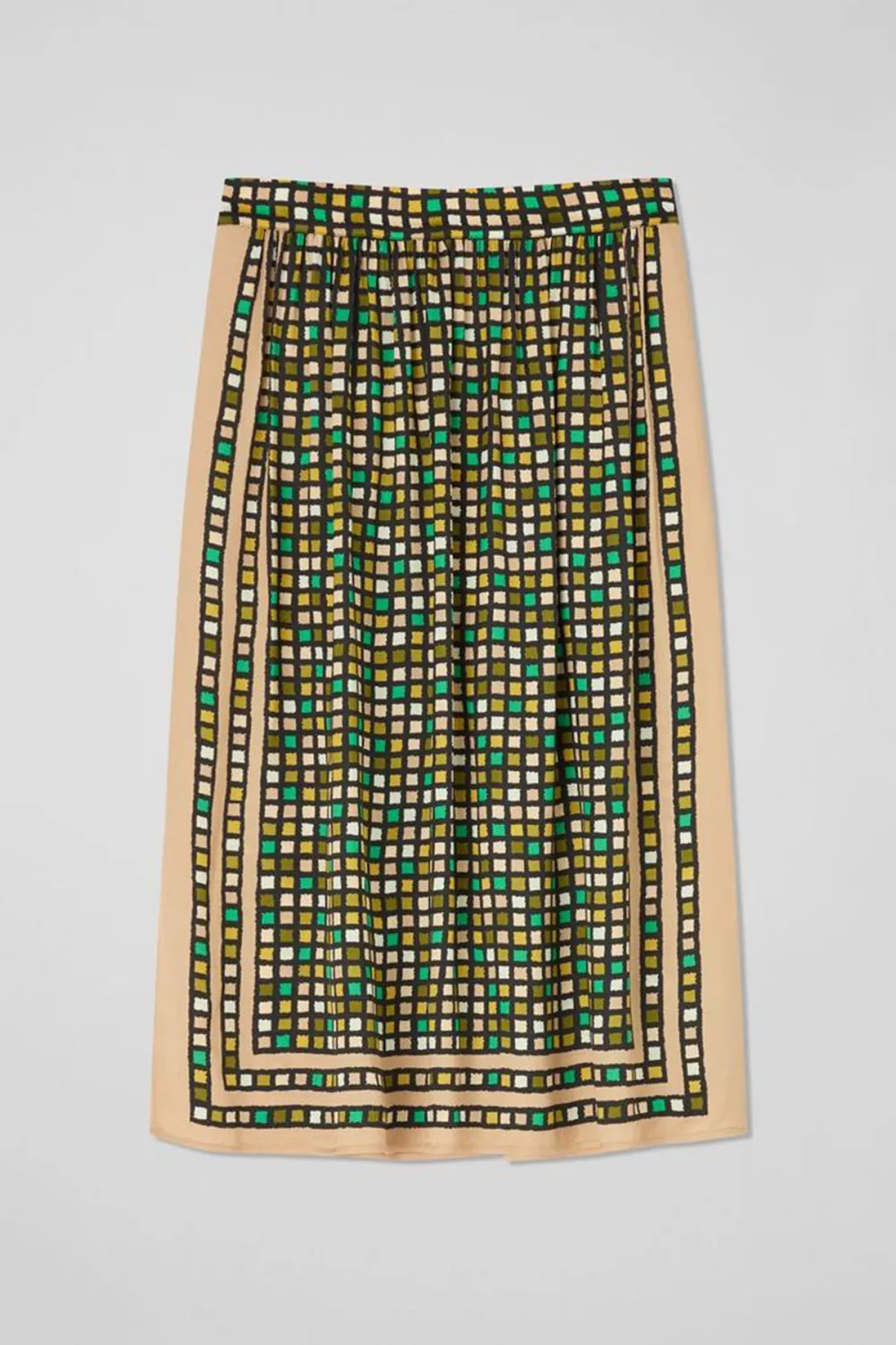 Colorful Geometric Print Midi Skirt