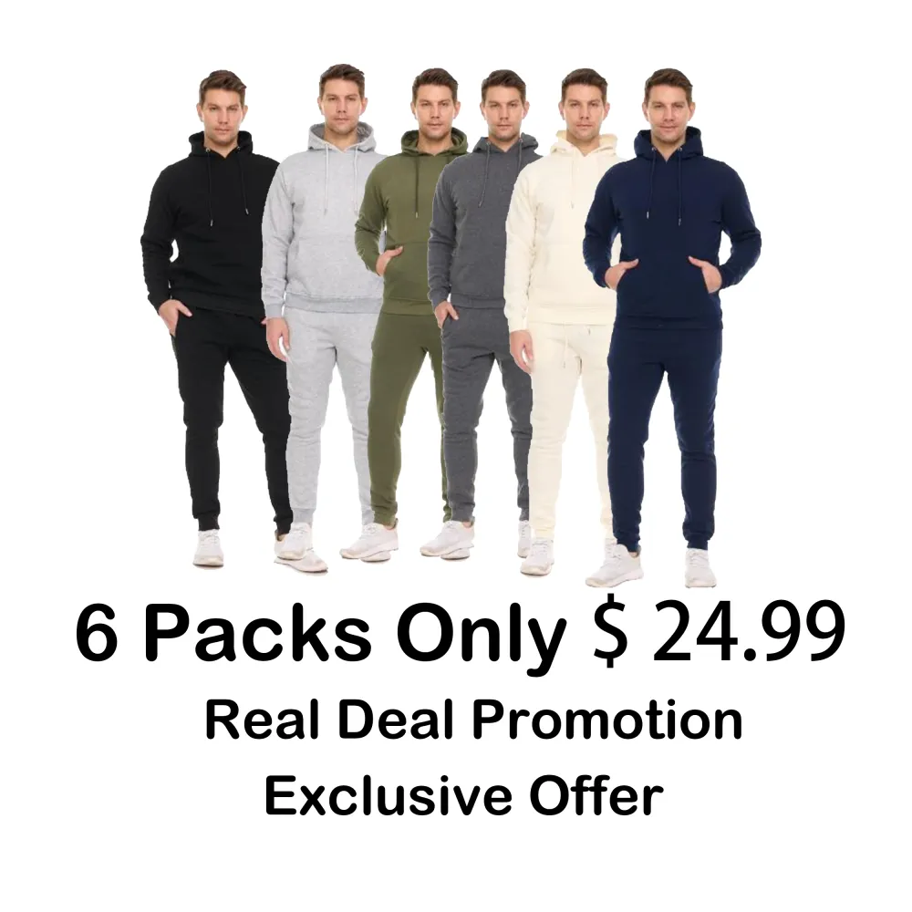 Men’s Fleece-Lined Hoodie & Jogger 2-Piece Set – Stay Warm, Stay Stylish