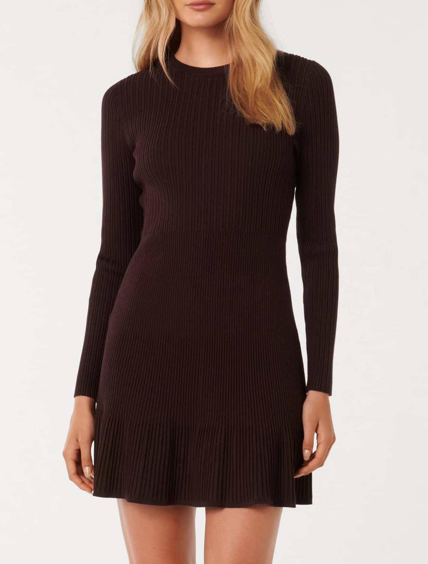 Ribbed Knit Mini Dress