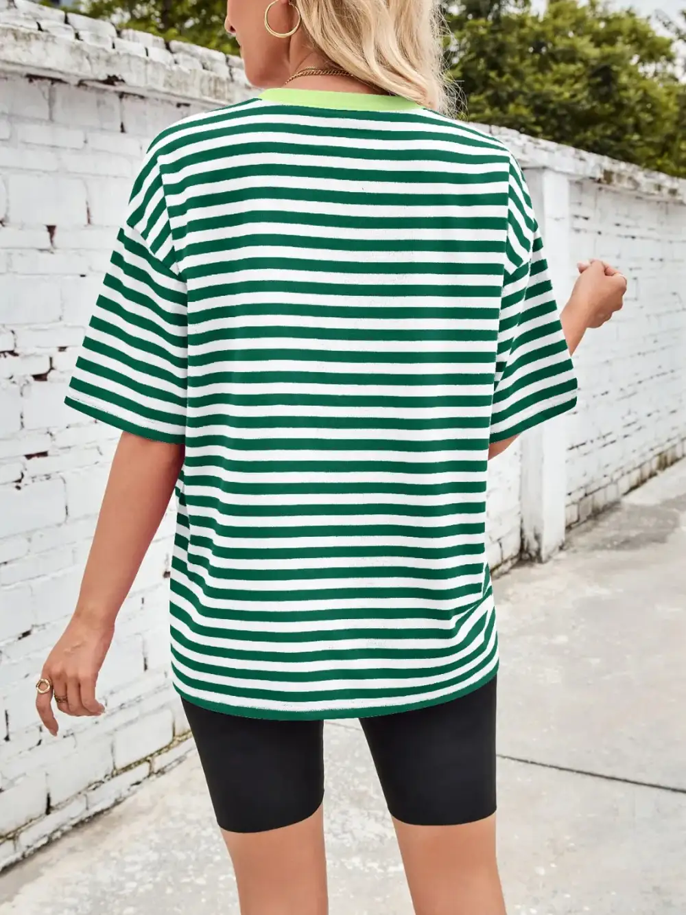 Striped Oversized Casual Tee