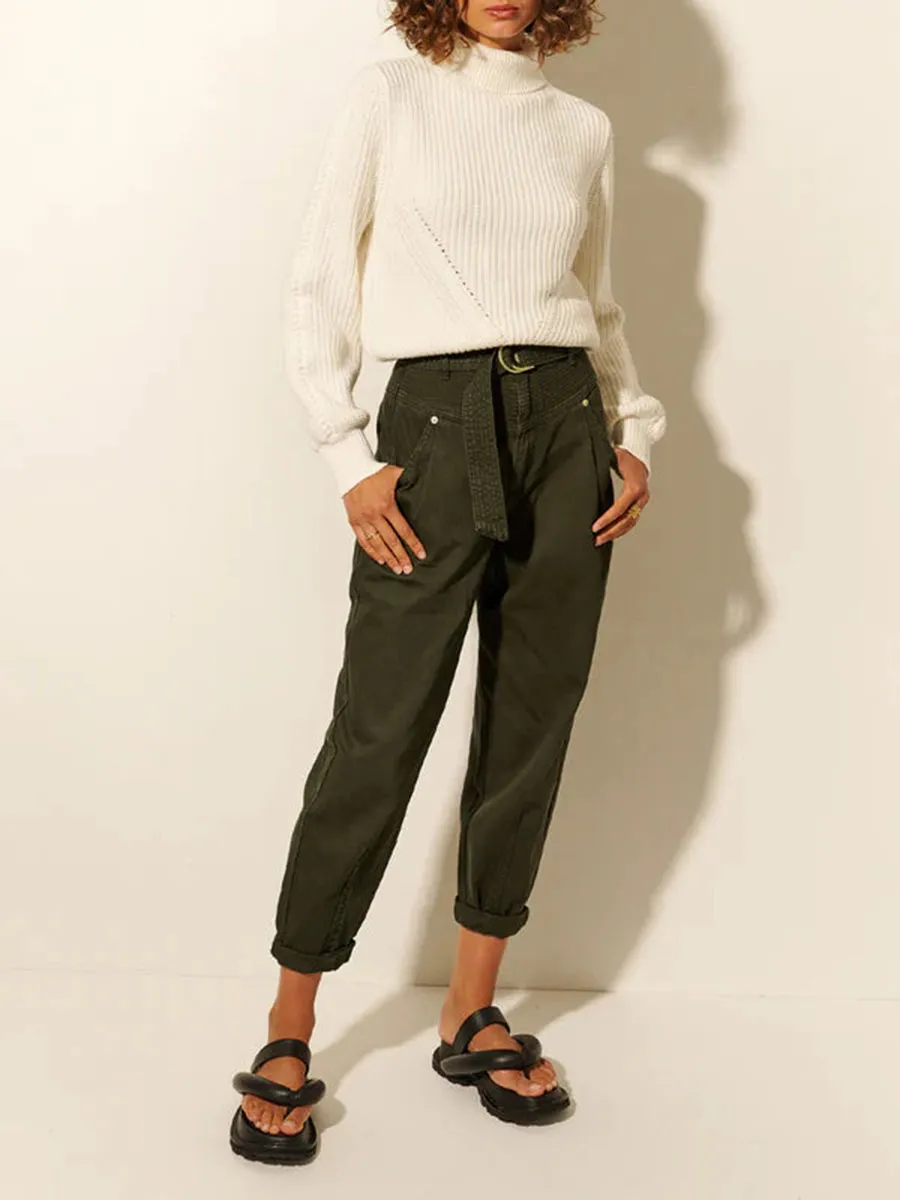 High Neck Cotton Knit