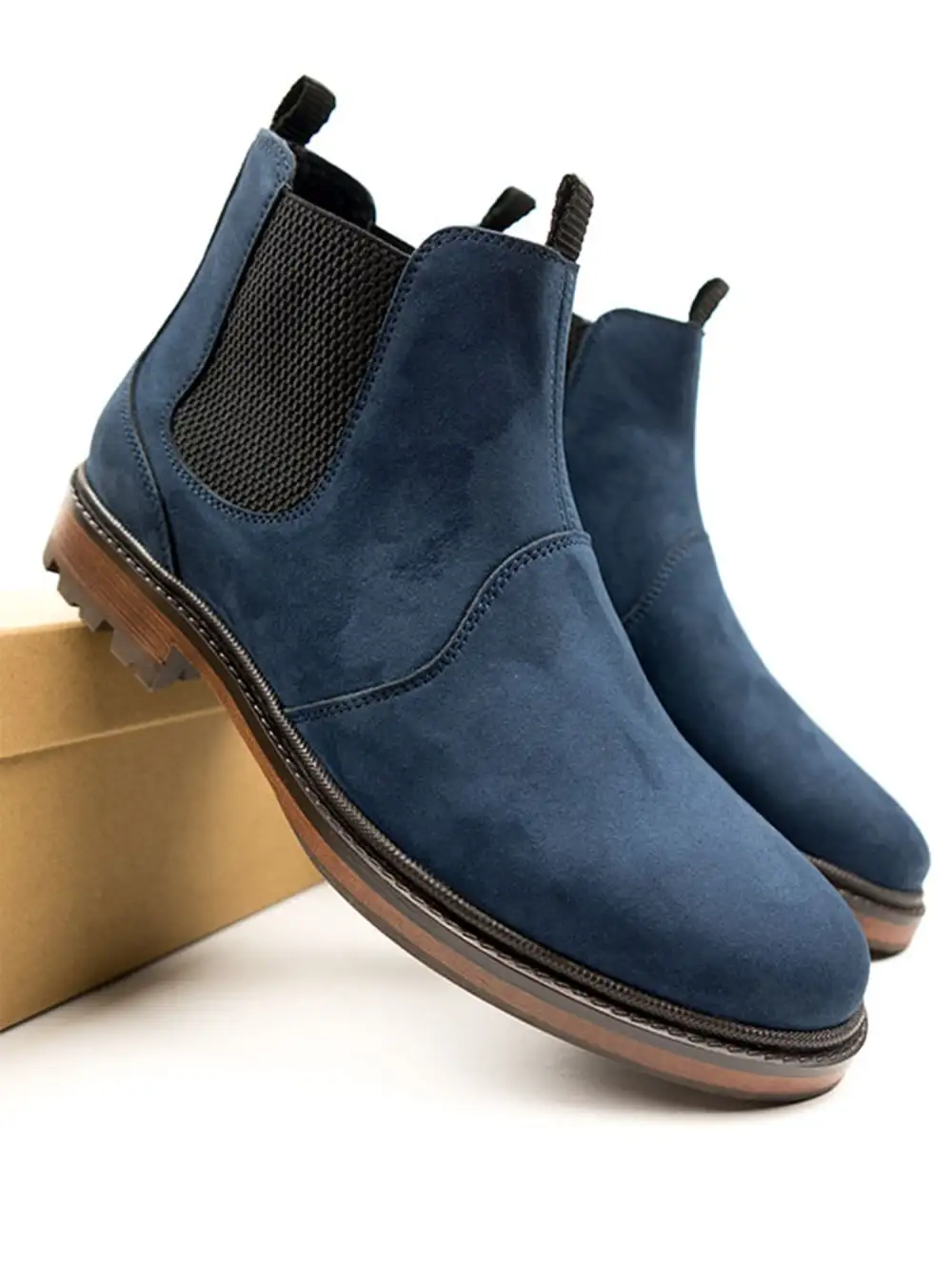 Women's Water Resistant Vegan Suede Chelsea Boots