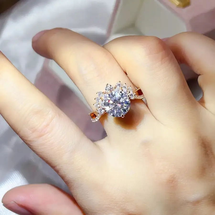Easy Elegance Sterling Silver Moissanite Ring