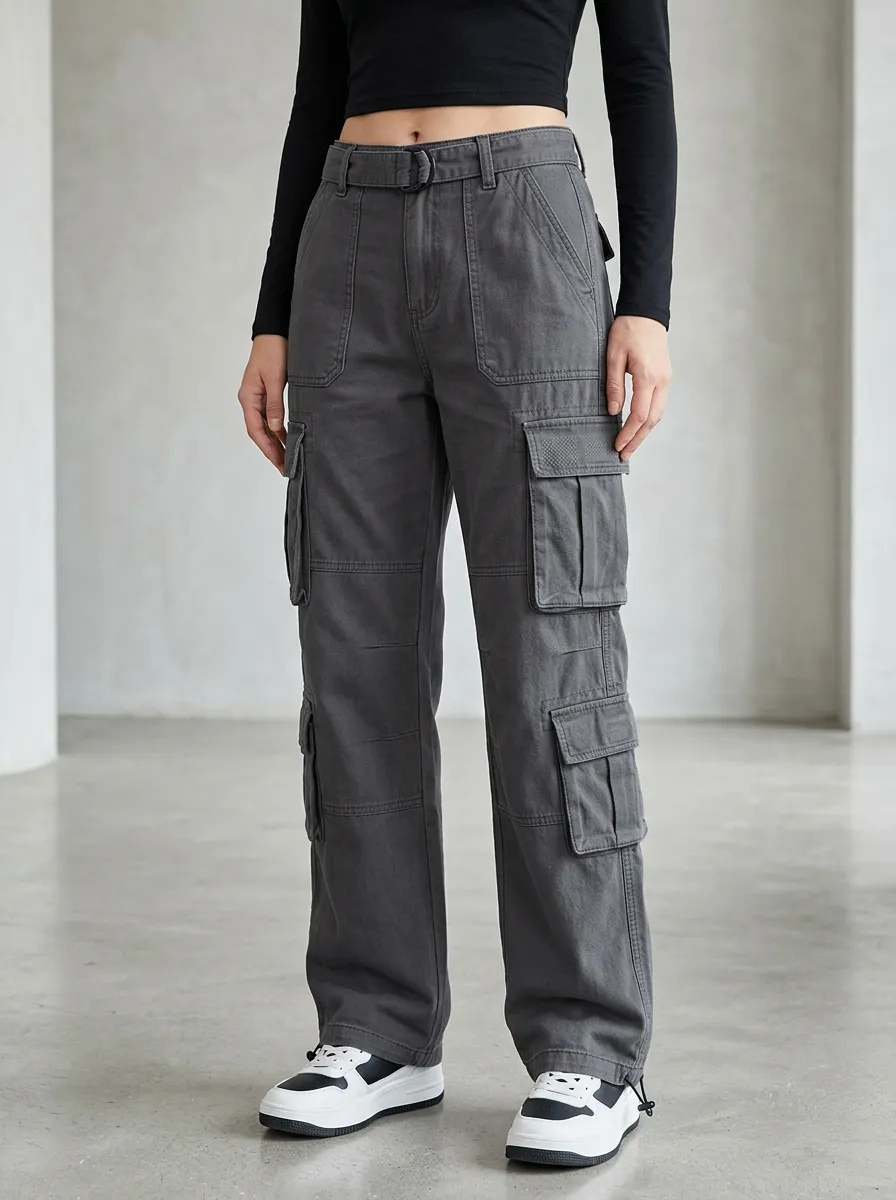 Core Edit Women's Multi Pocket Cargo Pants