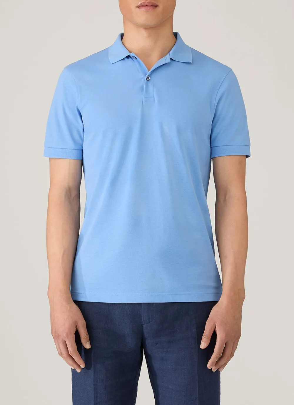 Casual Everyday Slim Fit Cotton Pique Short Sleeve Polo Shirt