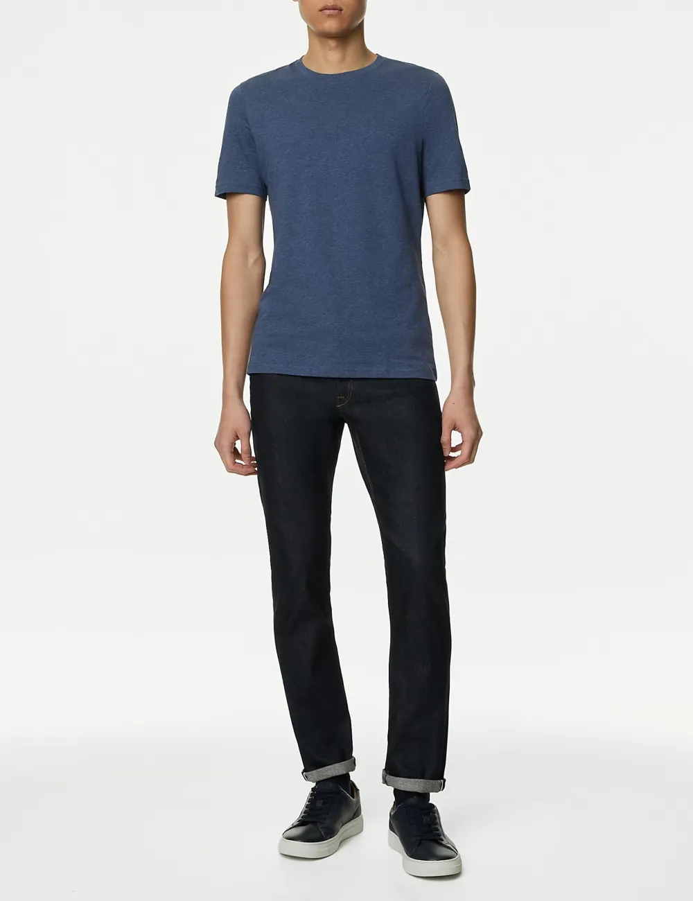 White Basic Crew Neck Short Sleeve Tee