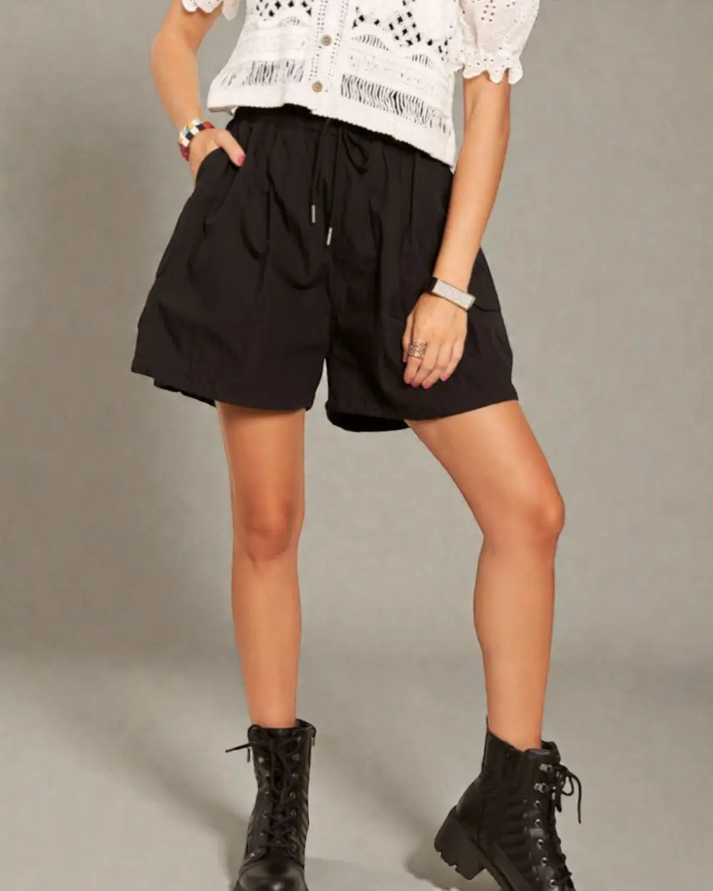 Drawstring Shorts Pocketed