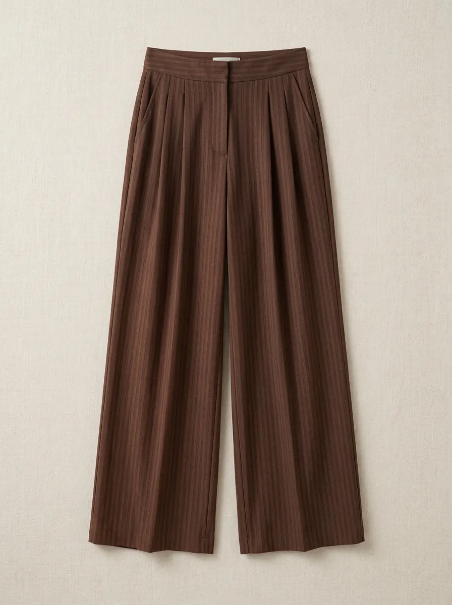 Everyday Wide-Leg Pinstripe Printed Women's Wide-Leg Pants