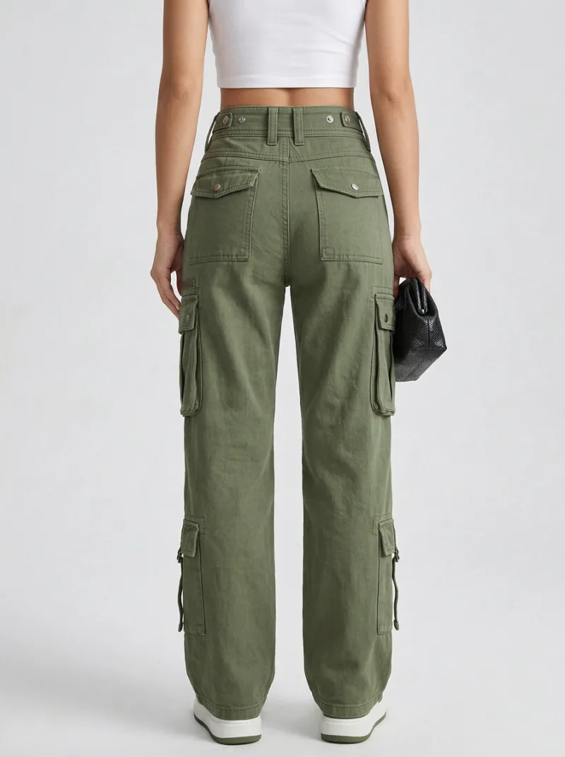 Flexible Multi Pocket Detail Women's Multi Pocket Cargo Pants
