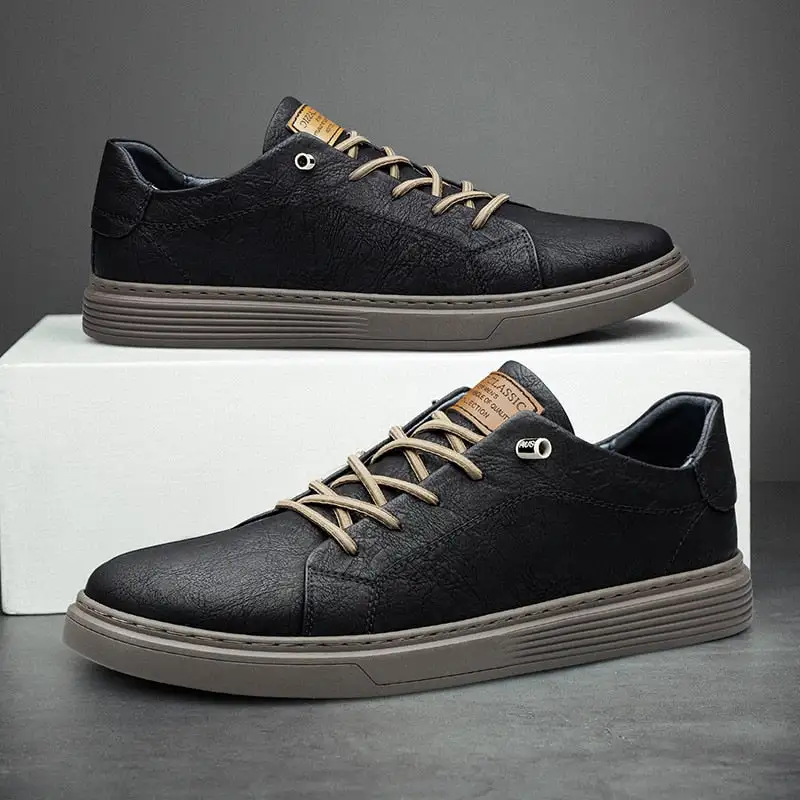 Lace Leather Oxford Shoes