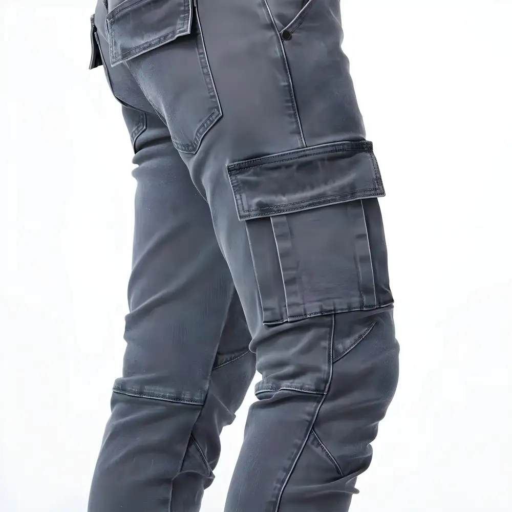 Men's Stretch Denim Cargo Trousers Cargo Pants