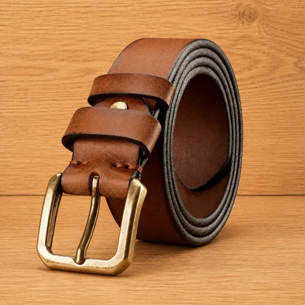 Structured Cowhide Casual Belt