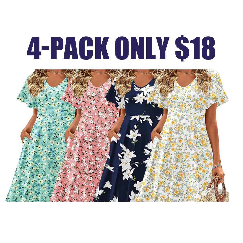 Women's Summer Dresses-🔥12-Pack - All Colors Included